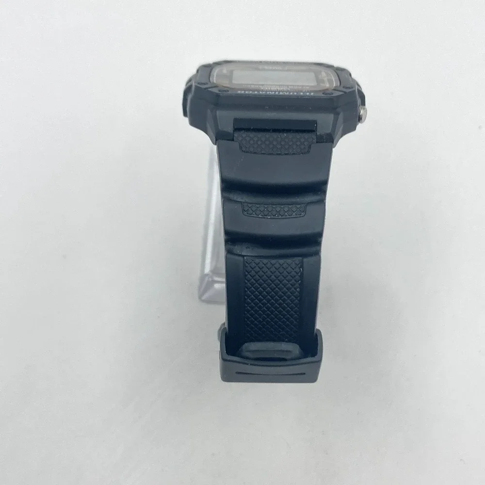 Casio Illuminator Watch Men 43mm Digital Camo Black 3224 W-218H Alarm Chrono